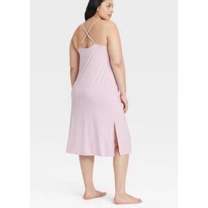Women's Cloud Knit Chemise Sleeveless Nightgown- Auden Pink Small, Modal Soft